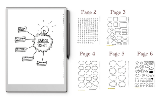 Ideator Toolkit Template (notebook) for Remarkable Paper Pro